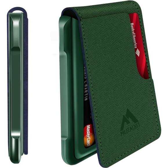 Mens Wallet Tactical Bifold Wallets for Men Metal RFID Blocking